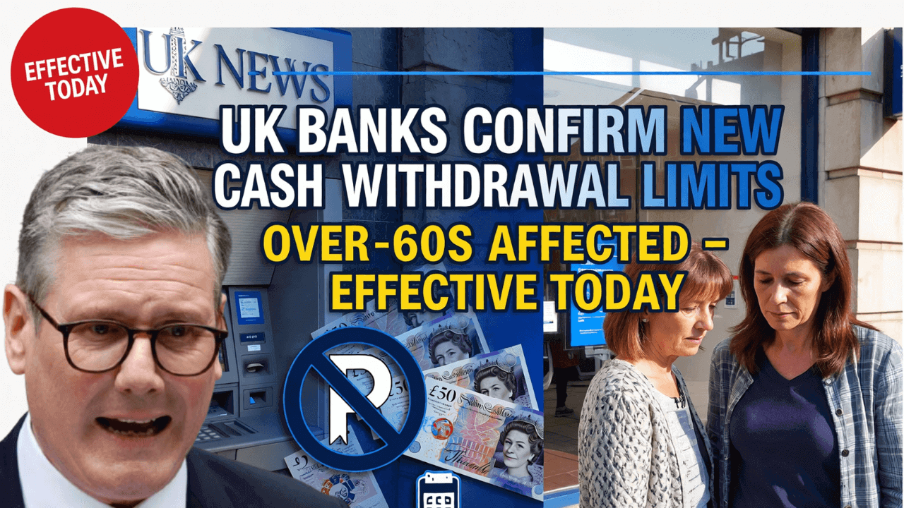 UK Banks Confirm New Cash Withdrawal Limits for Over‑60s Effective Today
